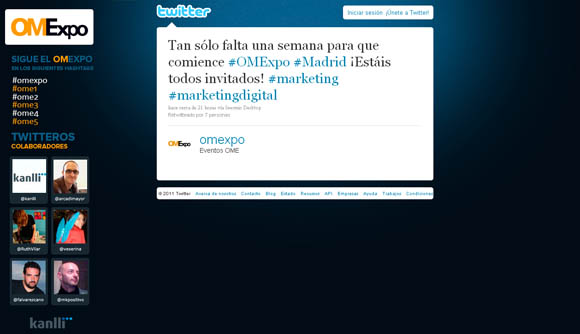 Estrategia Twitter OMExpo