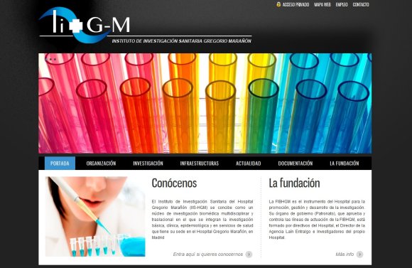 web sanitaria marañon marketing online